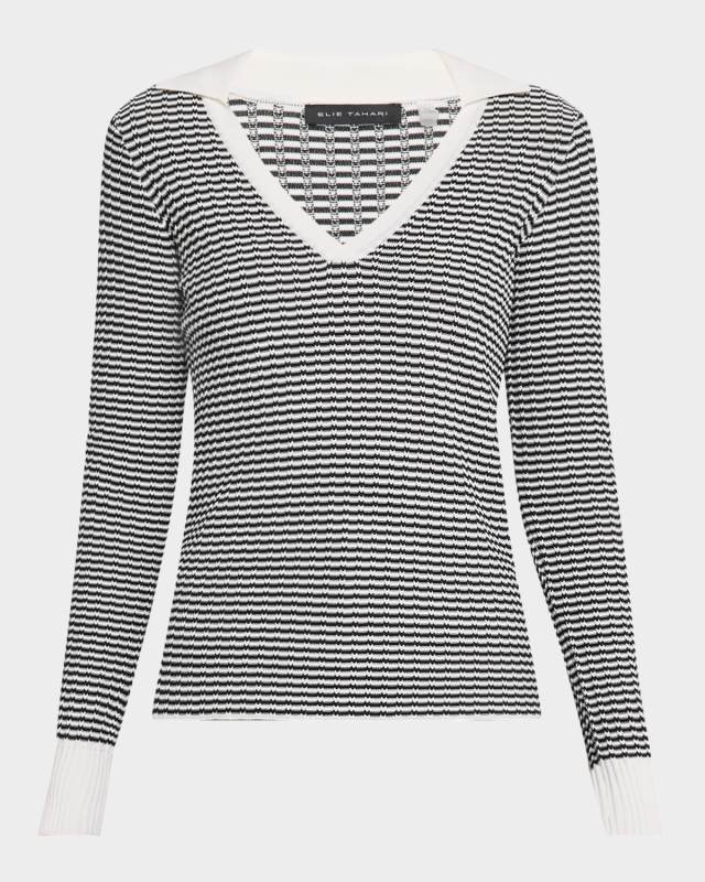 The Carlotta Wavy Striped Sweater